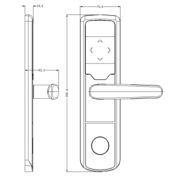 Электронный RFID замок для офисов SEVEN LOCK SL-7731 silver ID EM
