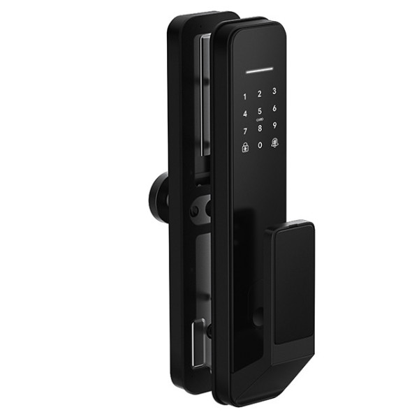 Умный дверной биометрический замок SEVEN LOCK SL-7769BF black (врезная часть 6068)