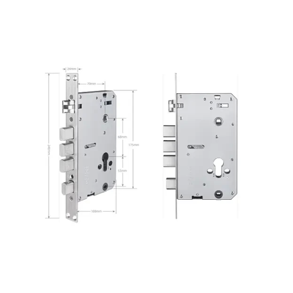 Умный дверной биометрический замок SEVEN LOCK SL-7767BFW black (врезная часть 7068)