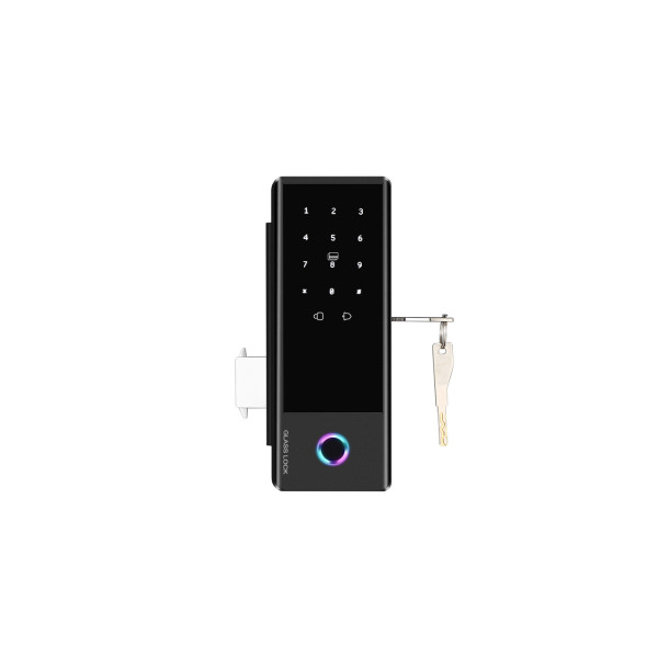 Умный биометрический замок на стеклянные двери SEVEN LOCK SL-7776BF black