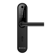 Умный дверной биометрический замок SEVEN LOCK SL-7768BF (85мм) black (без врезной части)