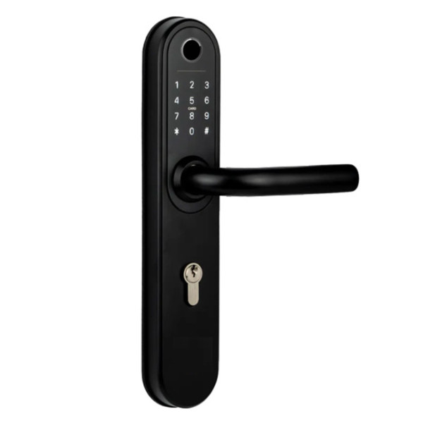 Умный дверной биометрический замок SEVEN LOCK SL-7768BF (85мм) black (без врезной части)