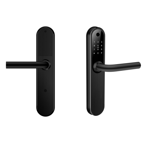 Умный дверной биометрический замок SEVEN LOCK SL-7768BF (85мм) black (без врезной части)