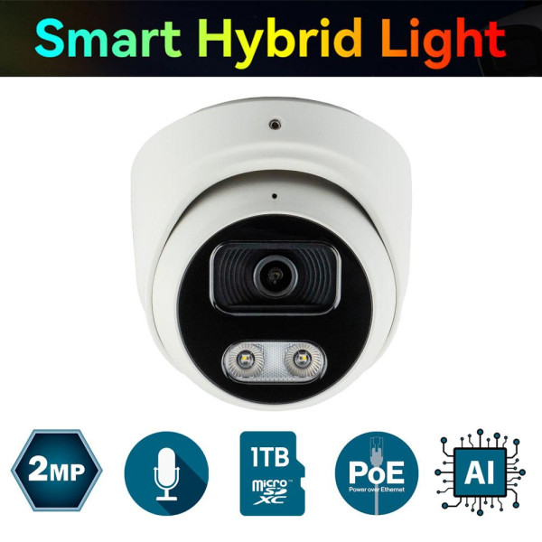 IP-видеокамера 2 Мп SEVEN IP-7212PA-DL white 2,8 мм с умной двойной подсветкой