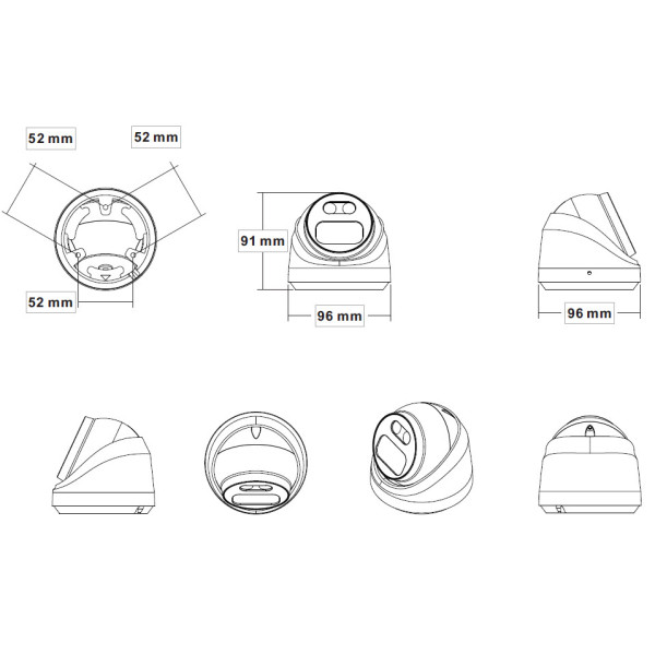 IP-видеокамера 2 Мп SEVEN IP-7212PA-DL white 2,8 мм с умной двойной подсветкой