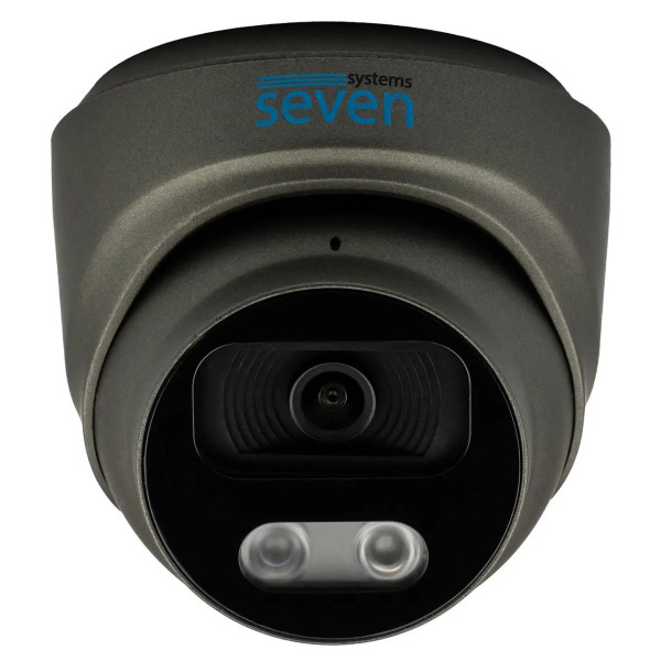 IP-видеокамера 2 Мп SEVEN IP-7212PA-DL black 2,8 мм с умной двойной подсветкой