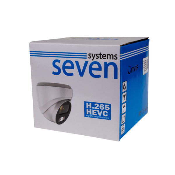 IP-видеокамера 2 Мп SEVEN IP-7212PA-DL black 2,8 мм с умной двойной подсветкой