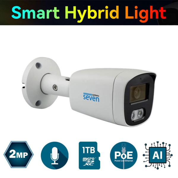 IP-видеокамера 2 Мп IP-7222PA-DL white 2,8 мм с умной двойной подсветкой