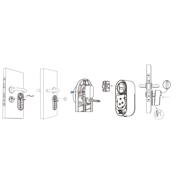 Умный дверной электромоторный замок SEVEN LOCK SL-7772BM